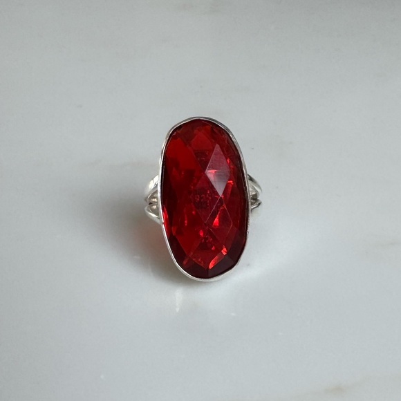 NWOT Sundance Ember Light Ring Garnet Sterling Silver